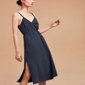 Wilfred Navy Midi Dress
